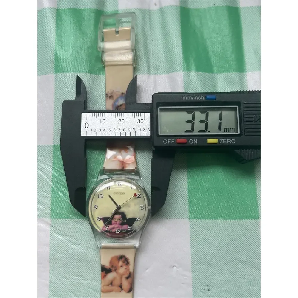 Geneva Acrylic Case “Angels” Women’s Quartz Watch